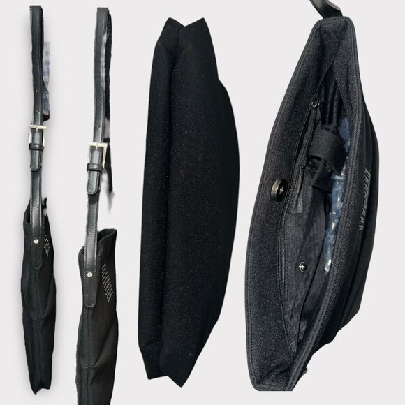 Swarovski Kristall Welten Purse Bijou Black Slim Shoulder Bag Accent Crystals - Picture 5 of 9